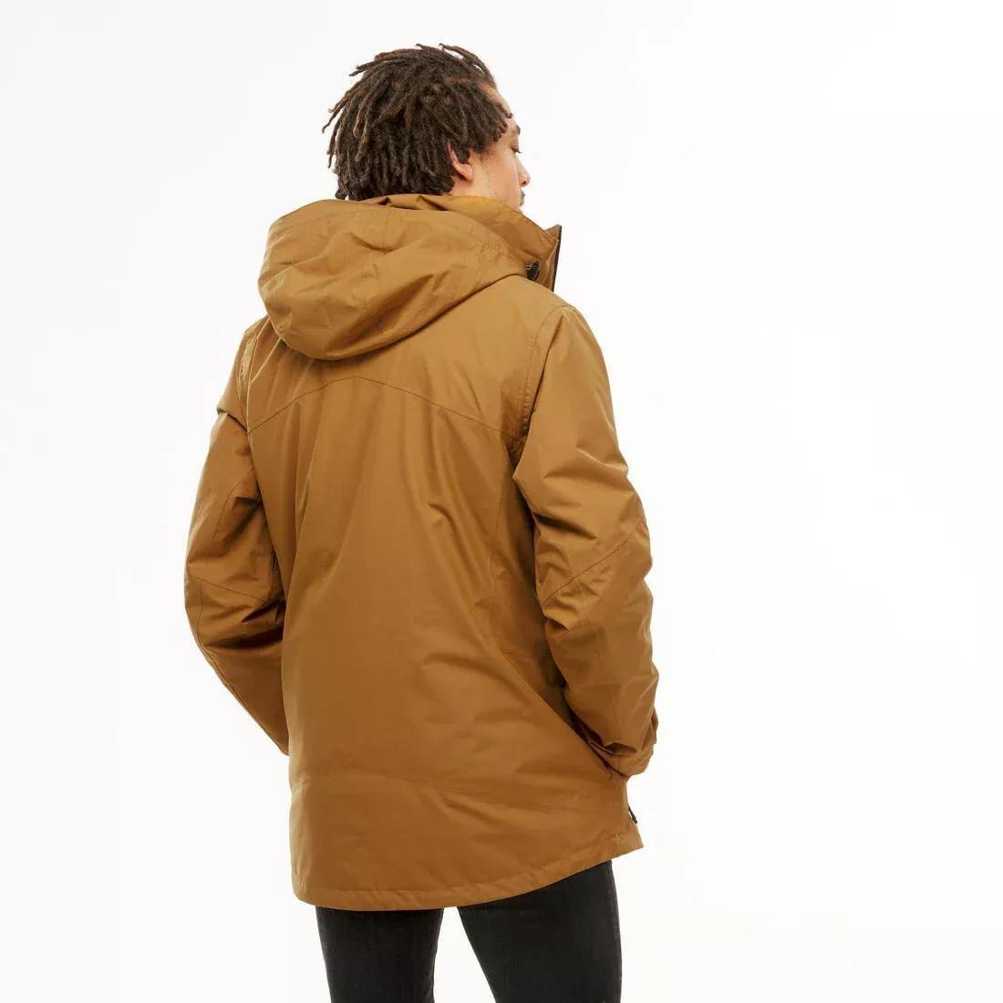 Men 3in1 waterproof hiking jacket -10C - MH500 Mountain, Brown, No Color, large image number 6
