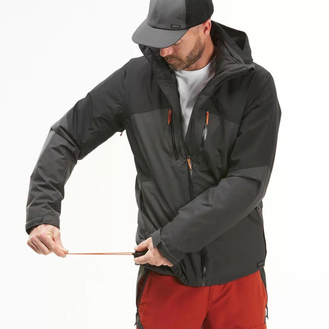 Men 3in1 waterproof hiking jacket -10C - MH500 Mountain, Brown, No Color, large image number 12