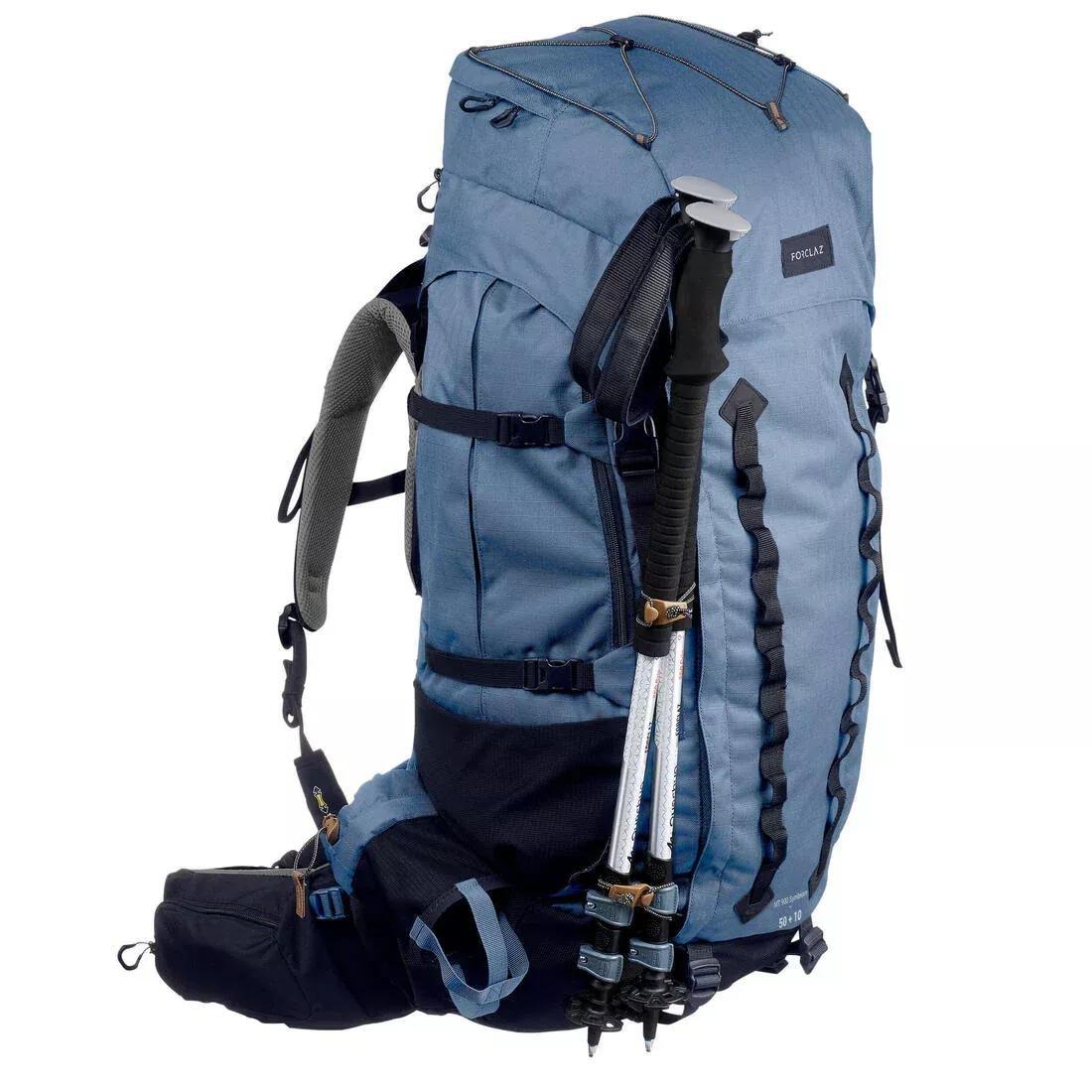 Women's Hiking Backpack - Travel 900 Blue - Mouse grey - Forclaz - Decathlon