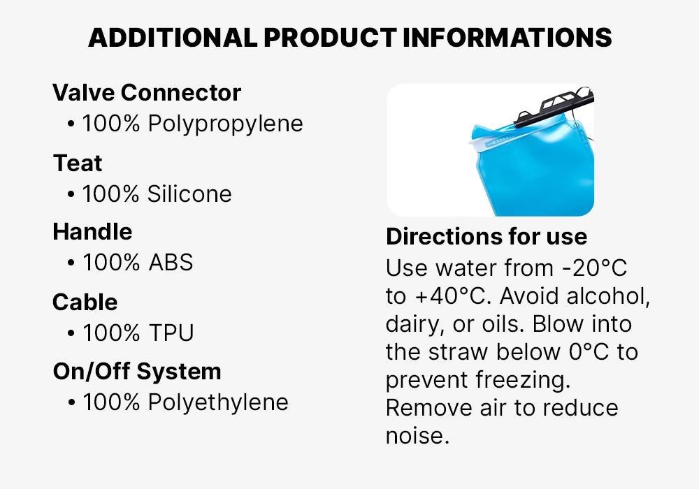 Trek500 Trekking Water Bladder, Blue, No Color, large image number 5