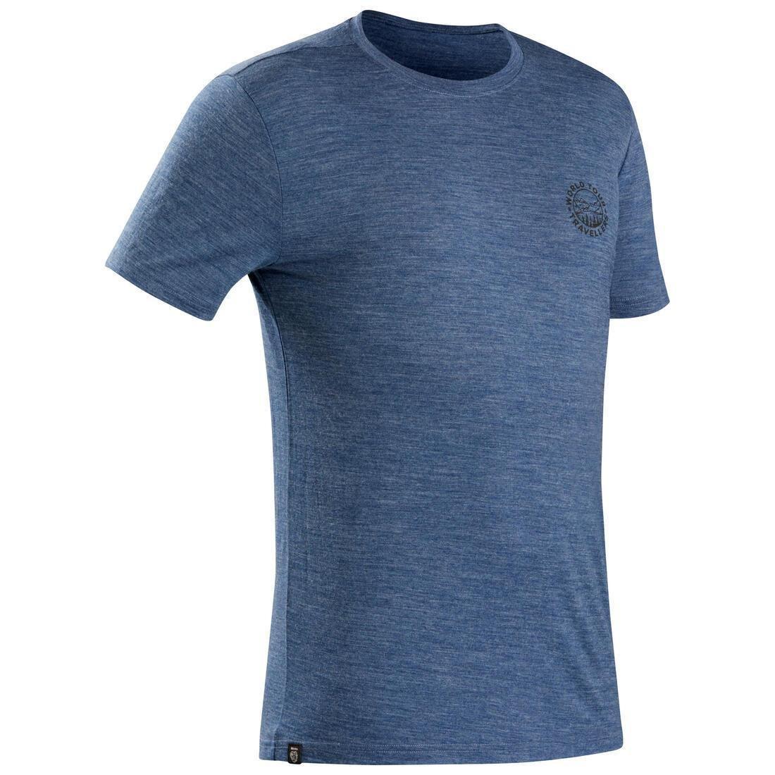 Mens Short-Sleeved Merino T-Shirt, Grey, , large image number 1
