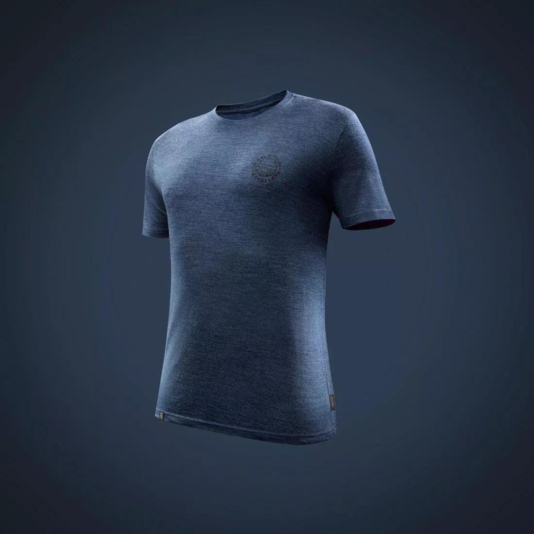 Mens Short-Sleeved Merino T-Shirt, Grey, , large image number 3