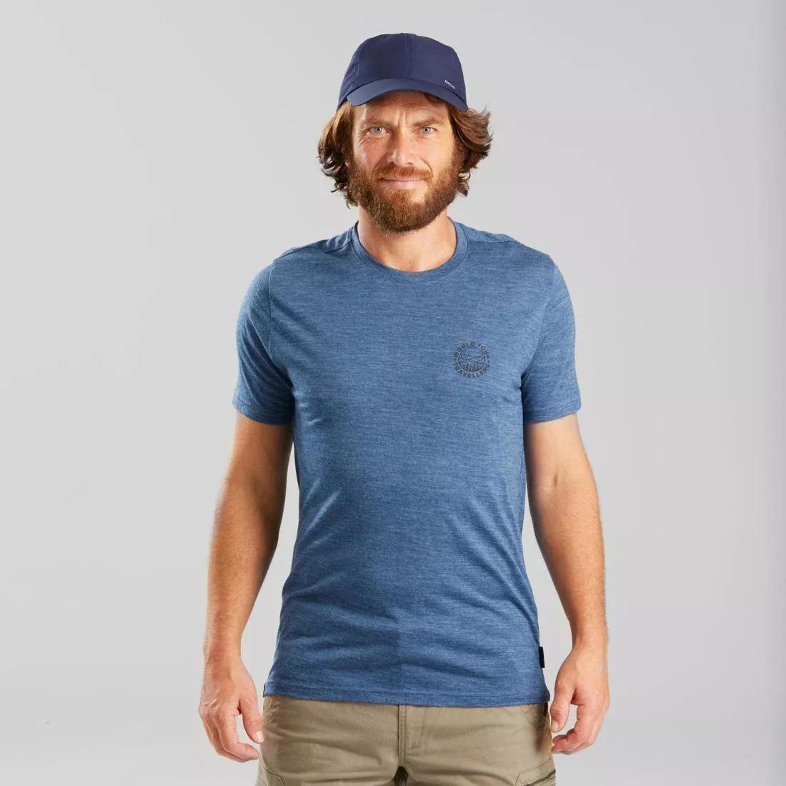 Mens Short-Sleeved Merino T-Shirt, Grey, , large image number 4