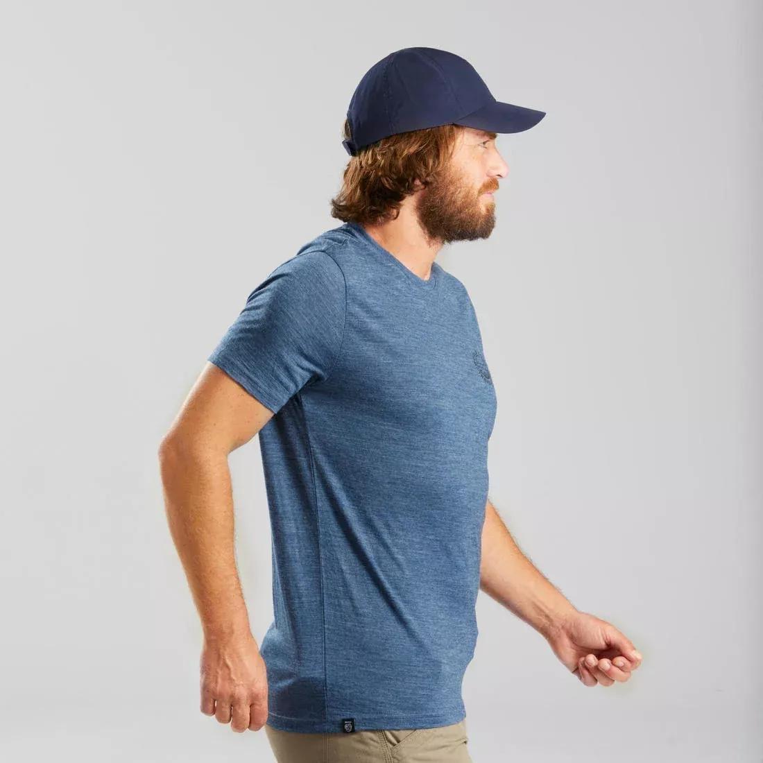 Mens Short-Sleeved Merino T-Shirt, Grey, , large image number 6