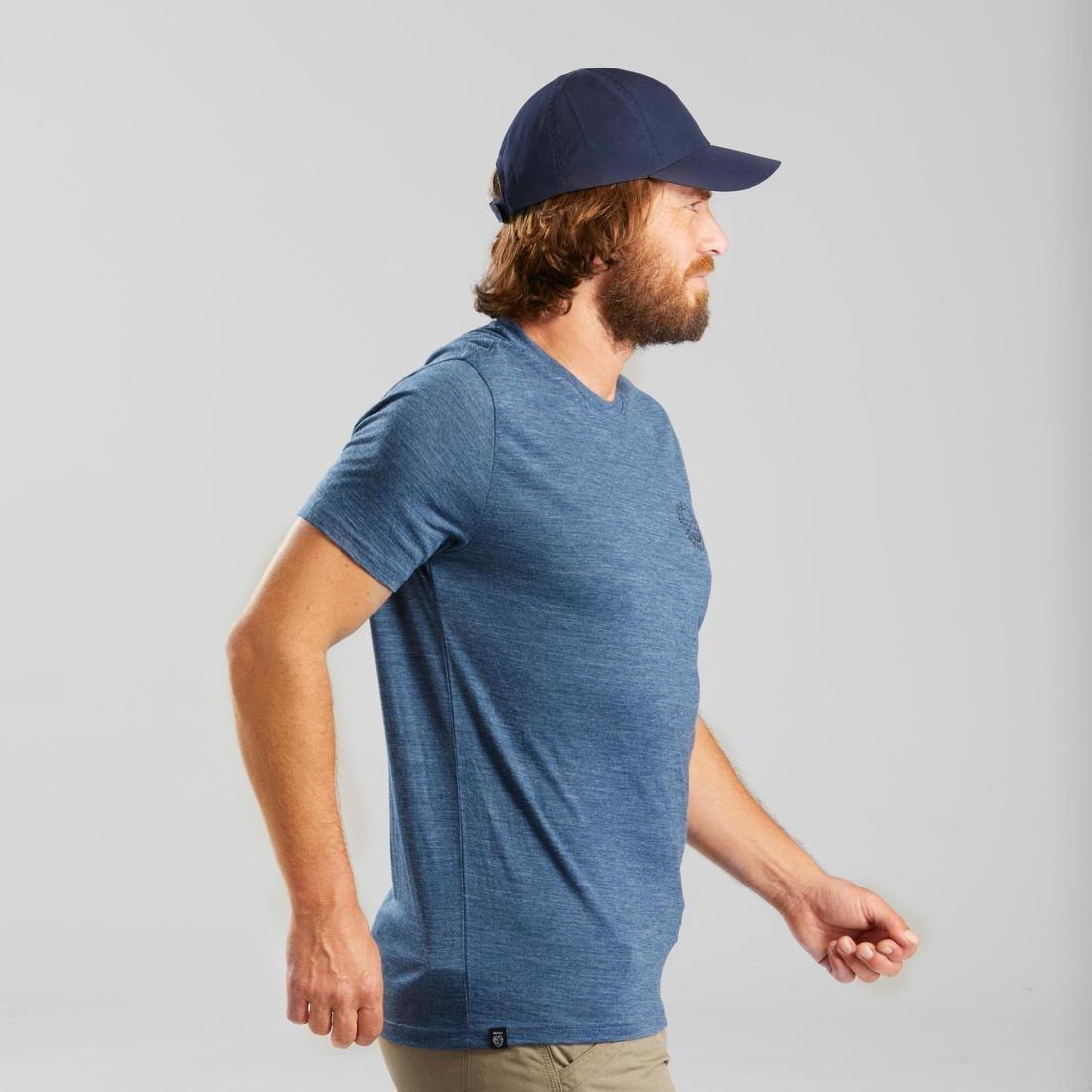 Mens Short-Sleeved Merino T-Shirt, Grey, , large image number 7