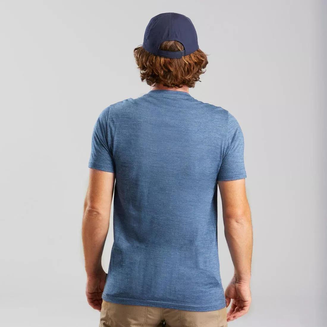 Mens Short-Sleeved Merino T-Shirt, Grey, , large image number 8