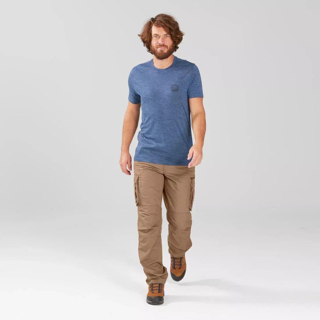 Mens Short-Sleeved Merino T-Shirt, Grey, , large image number 14