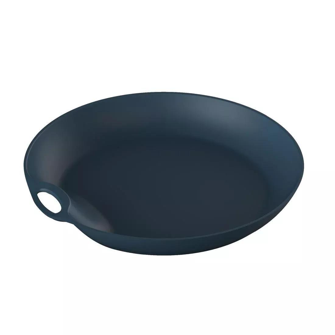 Plastic Camping Plate, Blue, No Color, large image number 0