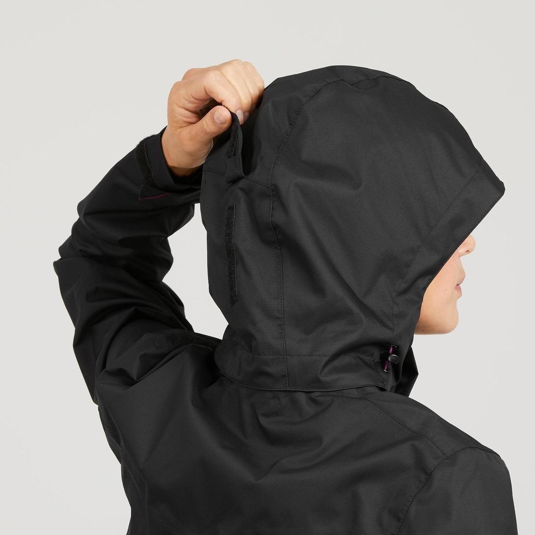 Womens Waterproof Mountain Walking Jacket Mh100, Black, , large image number 4