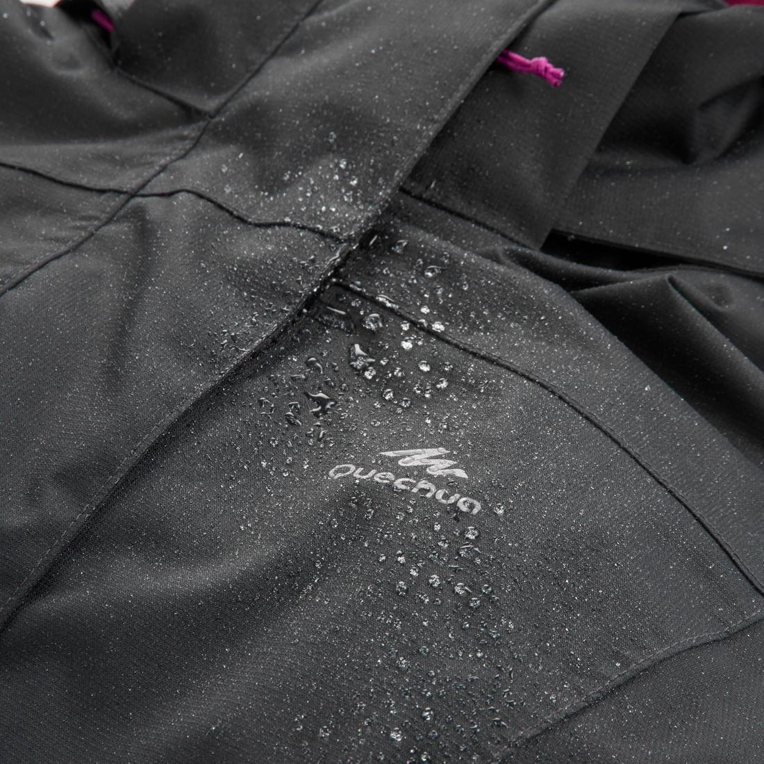 Womens Waterproof Mountain Walking Jacket Mh100, Black, , large image number 8