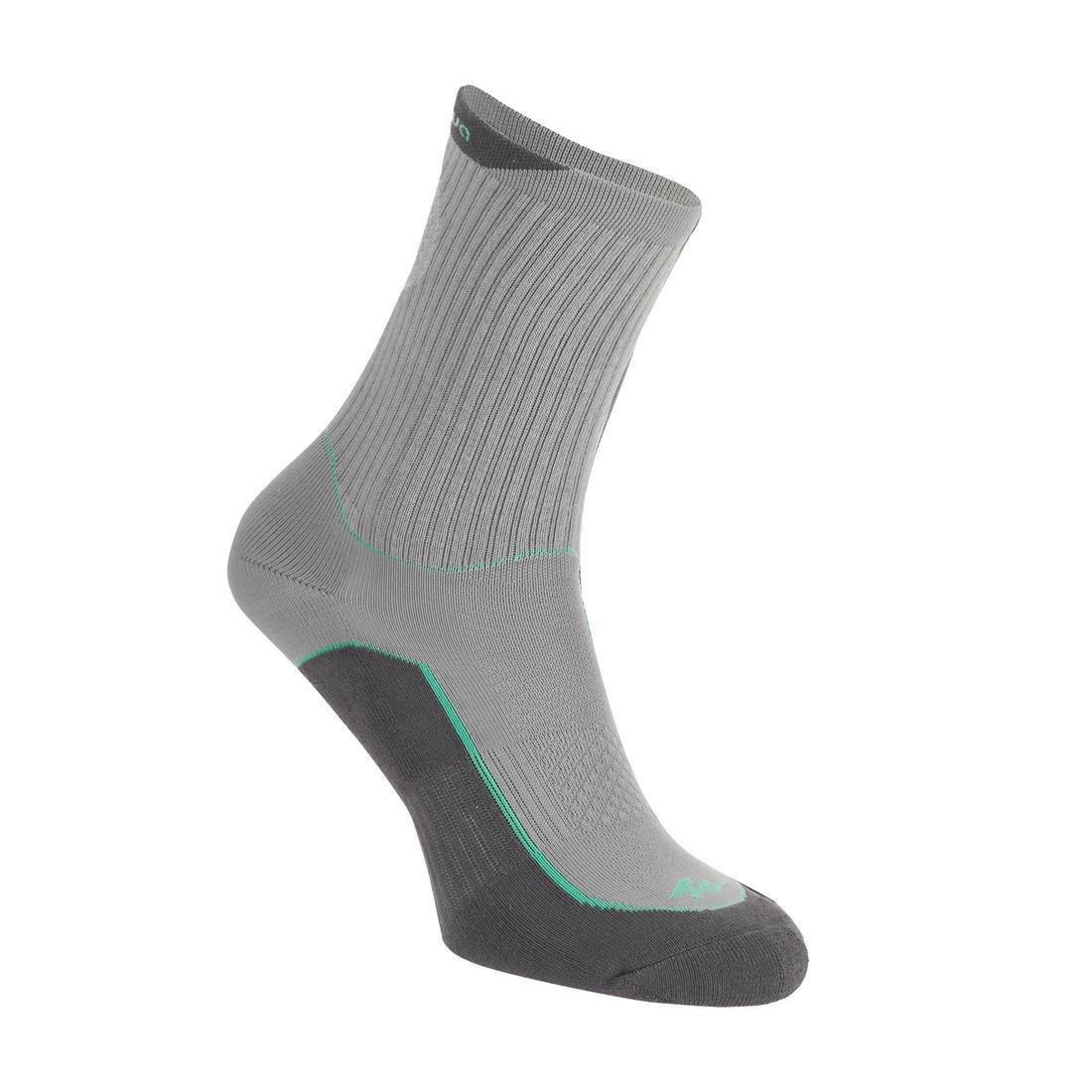 Arpenaz 100 2 Pairs Of Length Adult Hiking Socks, Black, , large image number 1