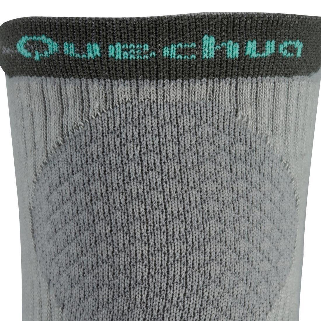 Arpenaz 100 2 Pairs Of Length Adult Hiking Socks, Black, , large image number 3