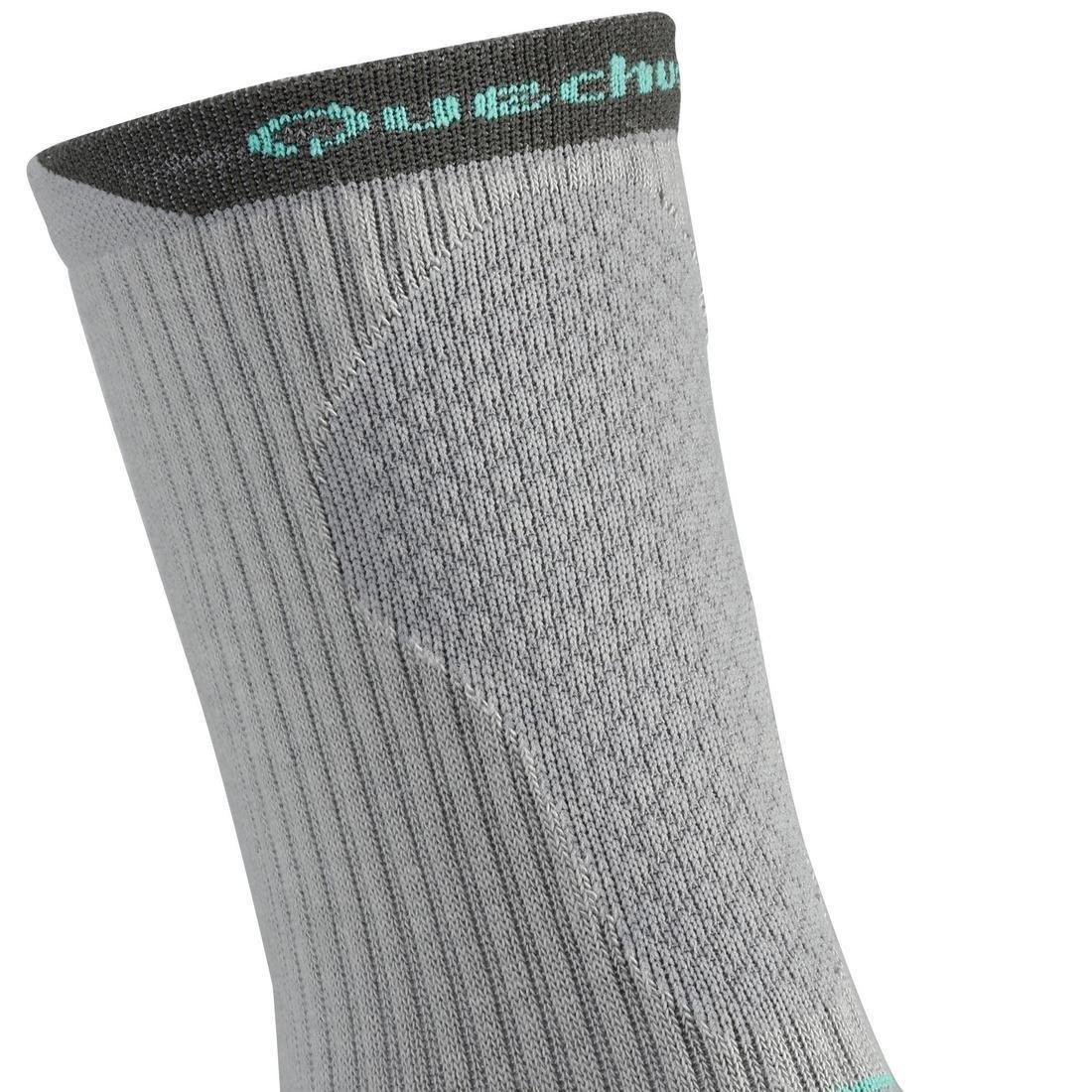 Arpenaz 100 2 Pairs Of Length Adult Hiking Socks, Black, , large image number 6