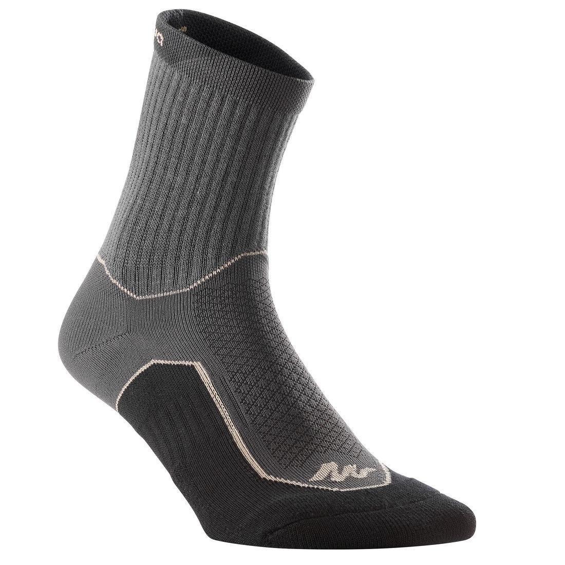 Arpenaz 100 2 Pairs Of Length Adult Hiking Socks, Black, , large image number 9
