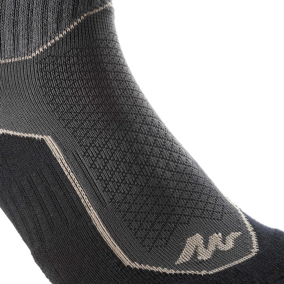 Arpenaz 100 2 Pairs Of Length Adult Hiking Socks, Black, , large image number 12