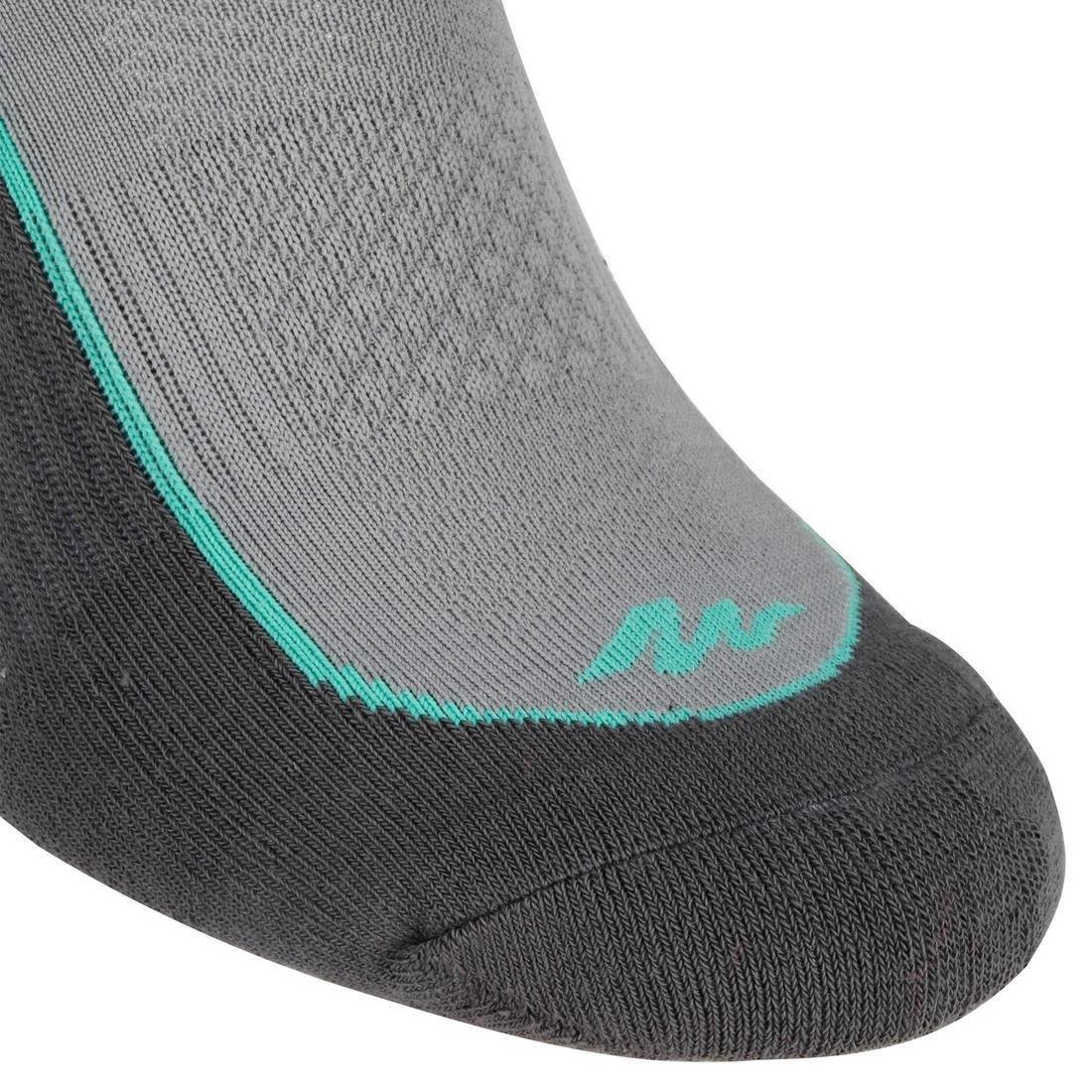 Arpenaz 100 2 Pairs Of Length Adult Hiking Socks, Black, , large image number 14