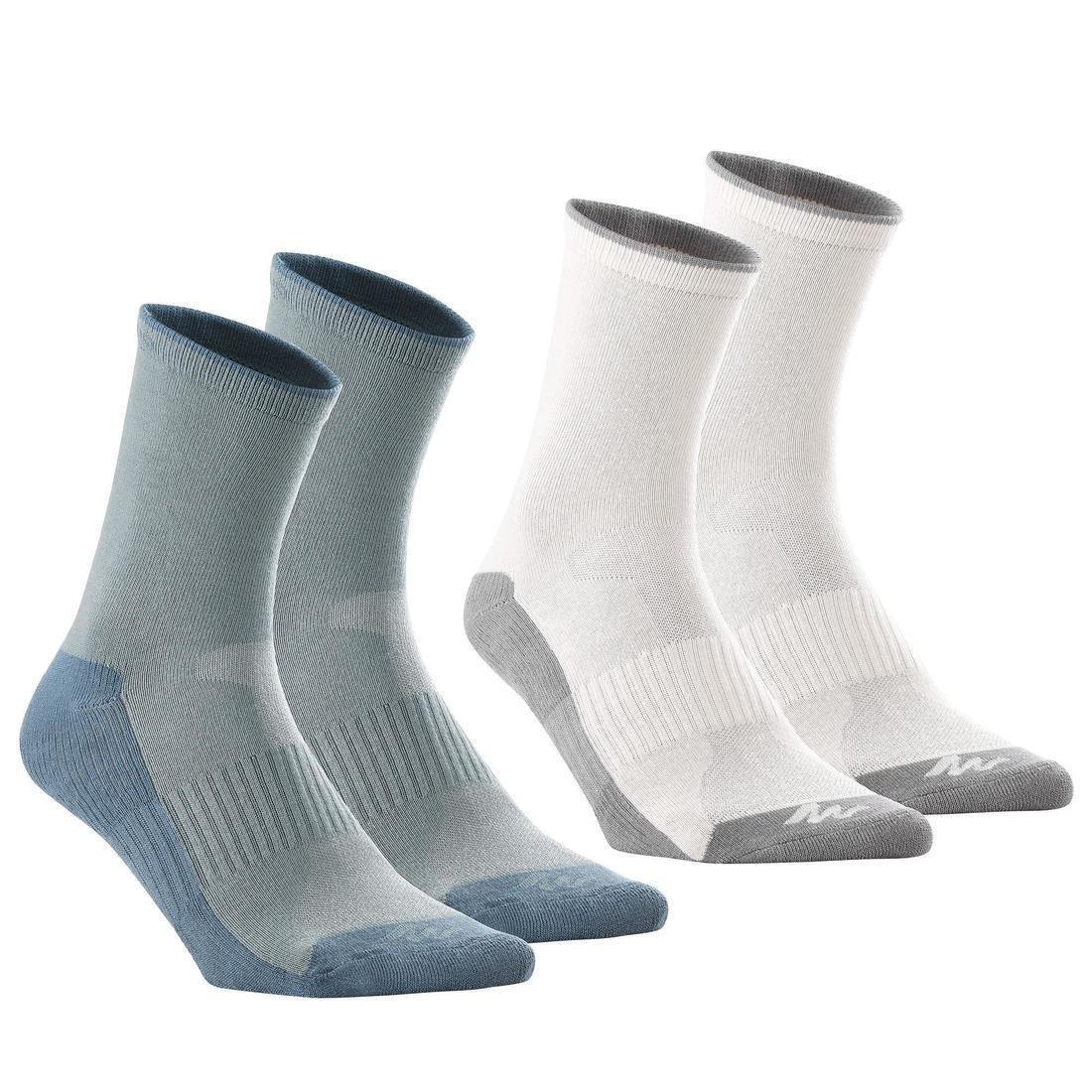 Kids High-Top Walking Socks, 2 Pack, Grey, , large image number 1