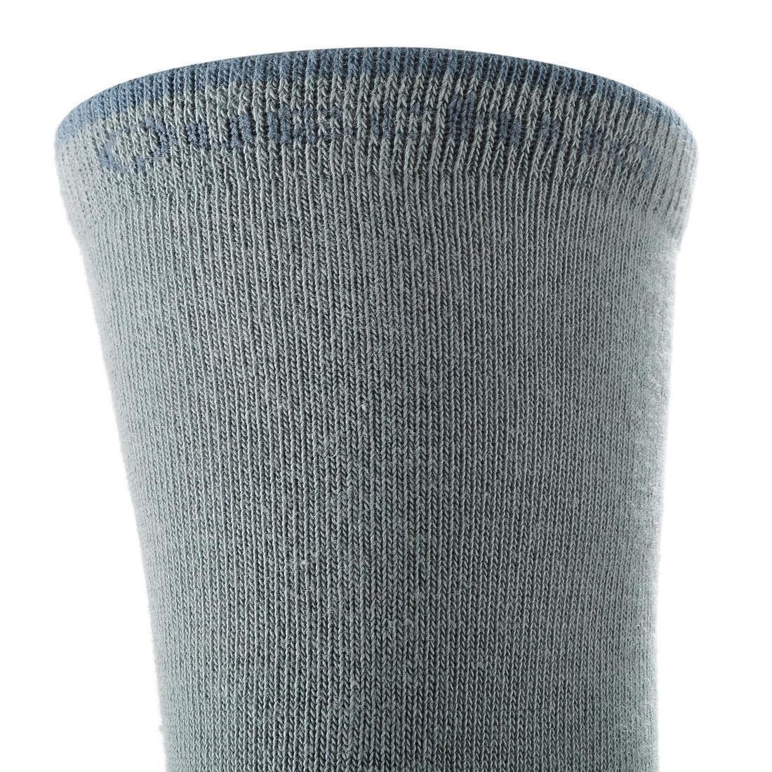 Kids High-Top Walking Socks, 2 Pack, Grey, , large image number 7