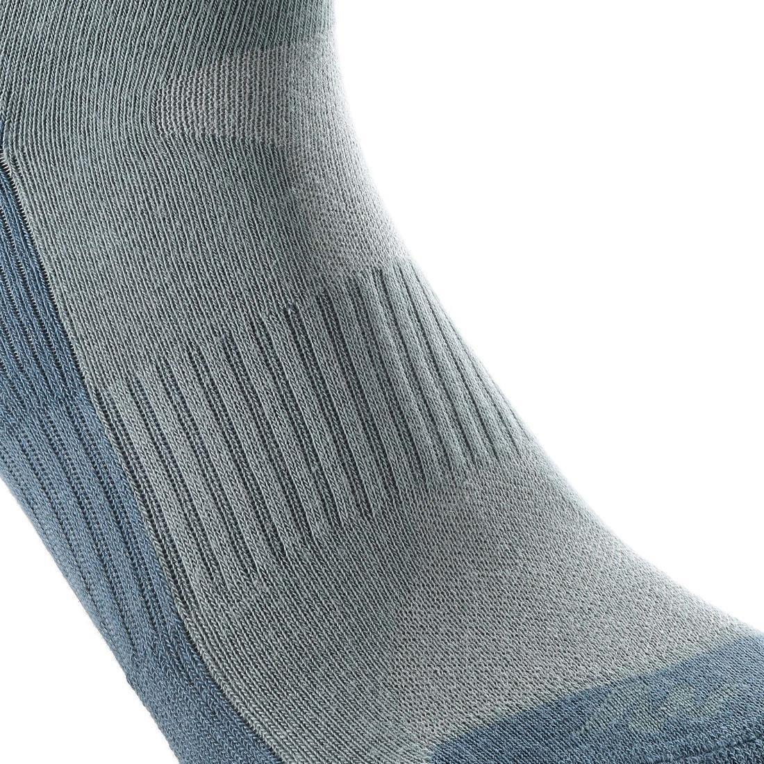 Kids High-Top Walking Socks, 2 Pack, Grey, , large image number 9