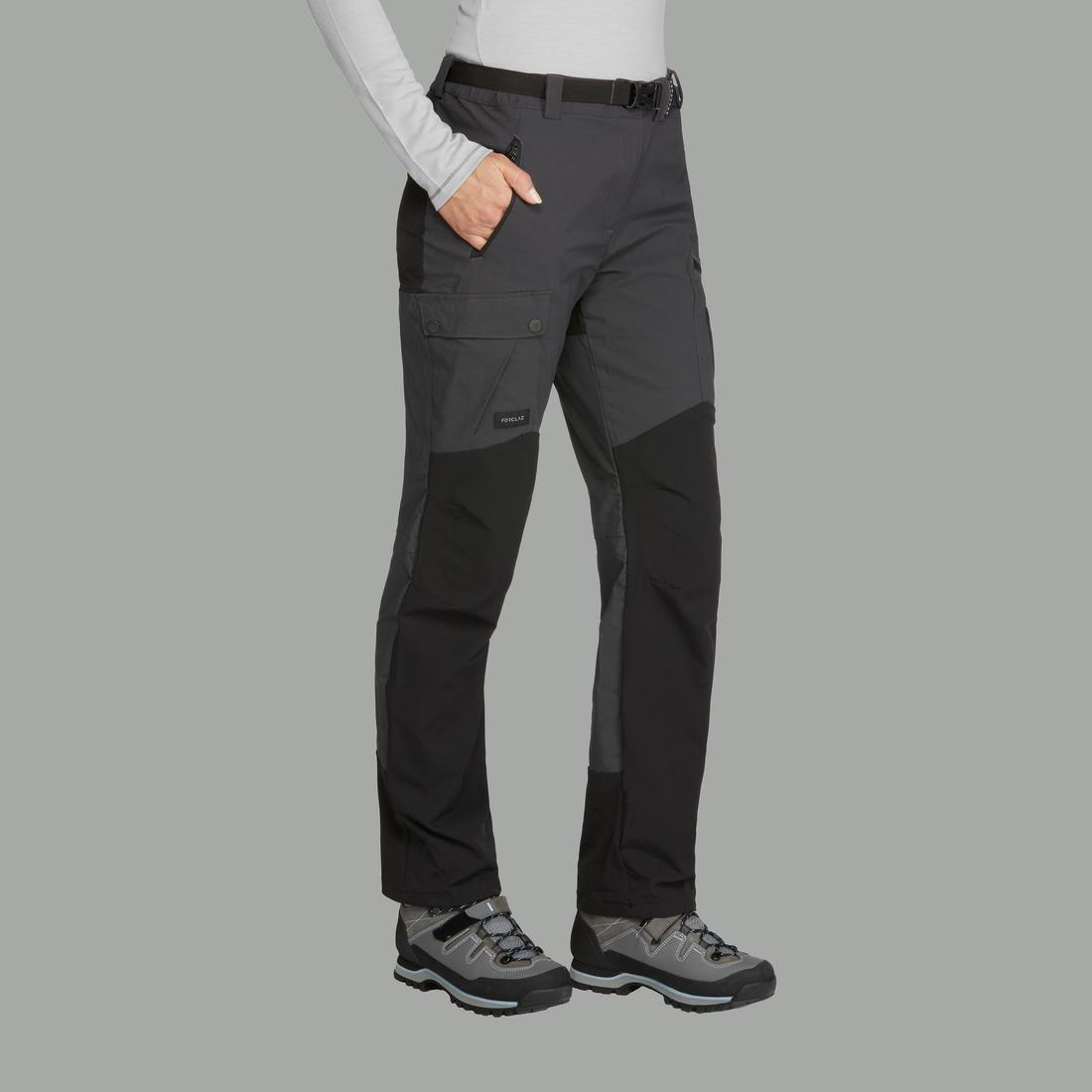Womans Mountain Trekking Trousers - Trek 500, Grey, , large image number 2