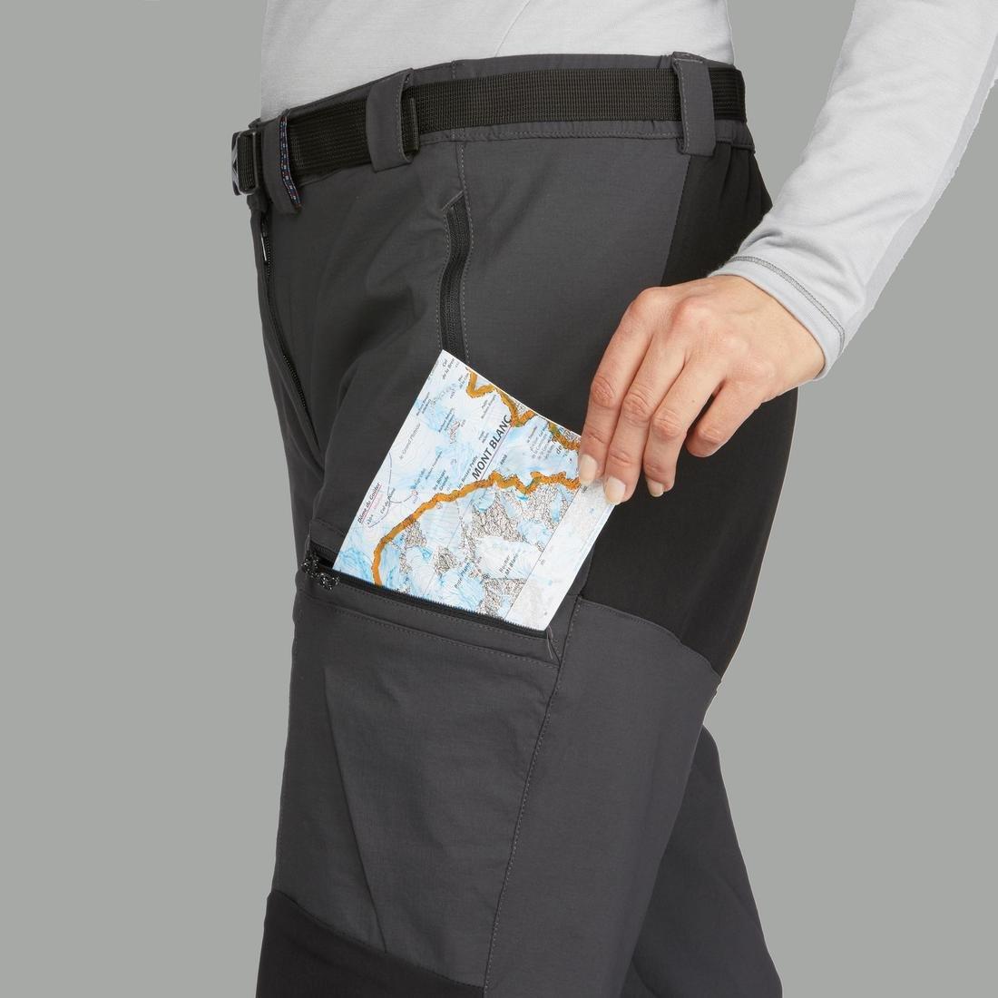 Womans Mountain Trekking Trousers - Trek 500, Grey, , large image number 5