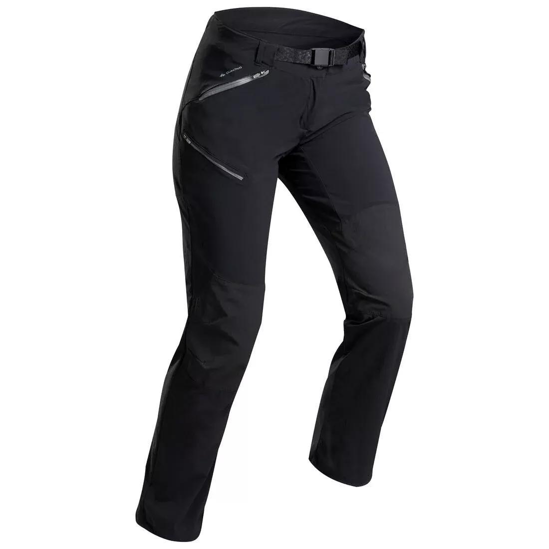Women Mountain Hiking Trousers - MH500, Black, No Color, large image number 0