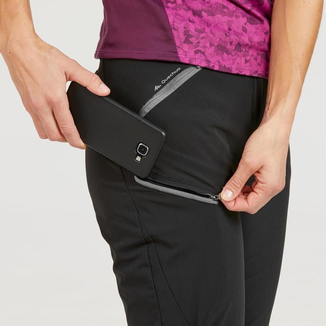 Women Mountain Hiking Trousers - MH500, Black, No Color, large image number 5