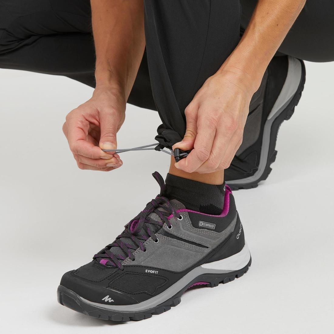 Women Mountain Hiking Trousers - MH500, Black, No Color, large image number 6