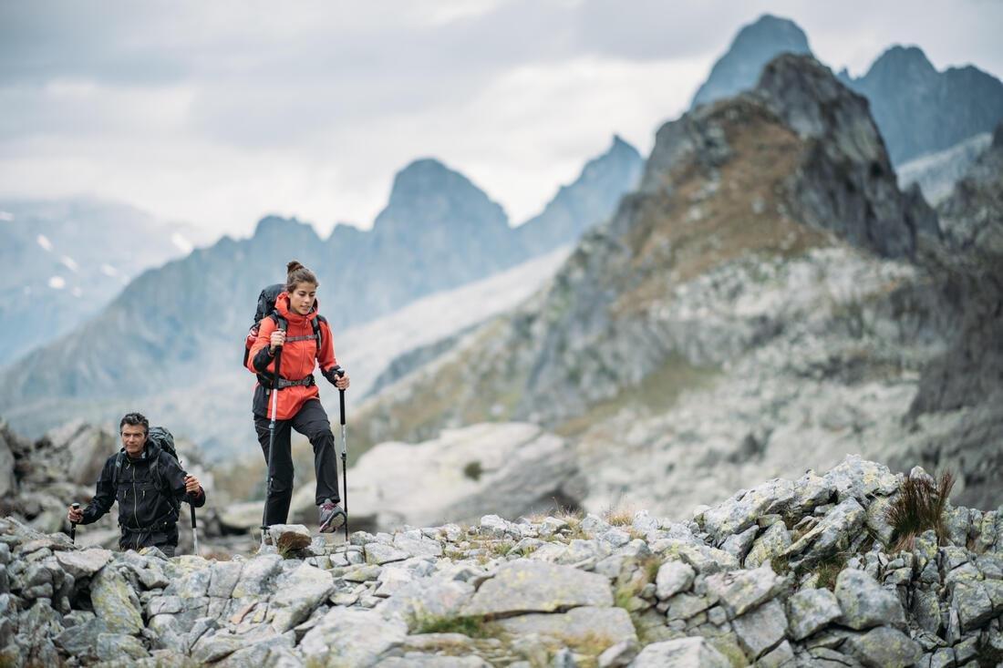 Women Mountain Hiking Trousers - MH500, Black, No Color, large image number 8