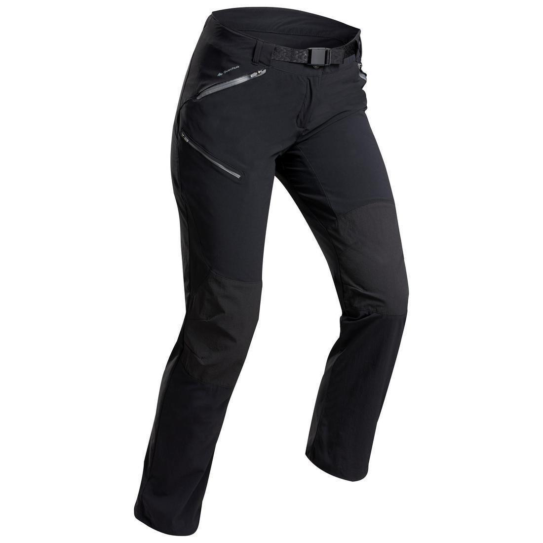 Women Mountain Hiking Trousers - MH500, Black, No Color, large image number 10