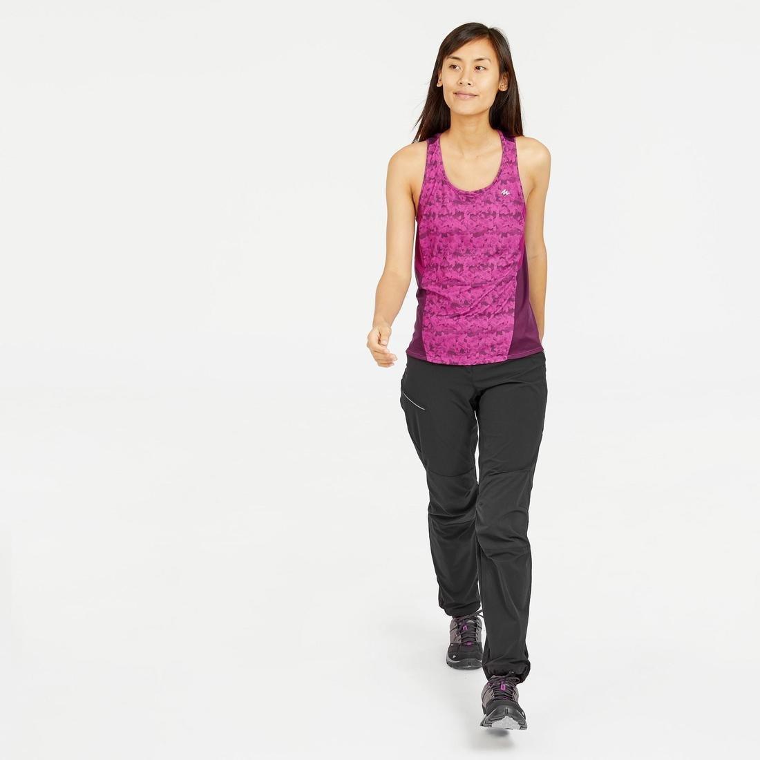 Women Mountain Hiking Trousers - MH500, Black, No Color, large image number 13