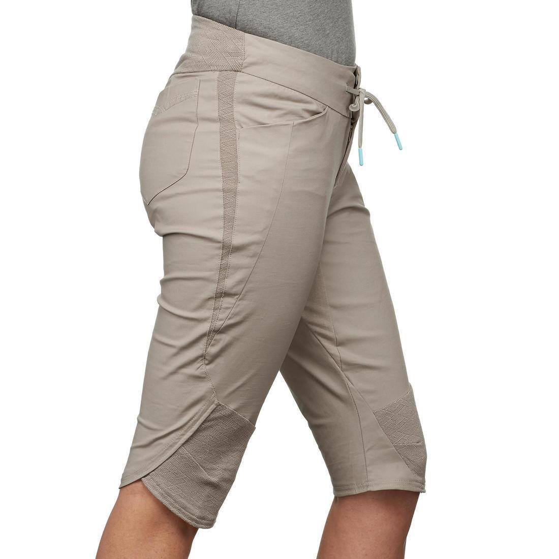 Women Walking Cropped Trousers, Beige, , large image number 9
