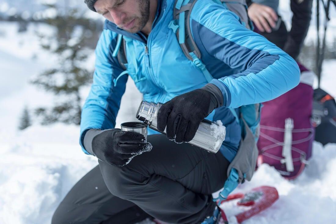 Men Snow Hiking Warm Water Repellent Stretch Trousers Sh500 X-Warm, Black, No Color, large image number 11