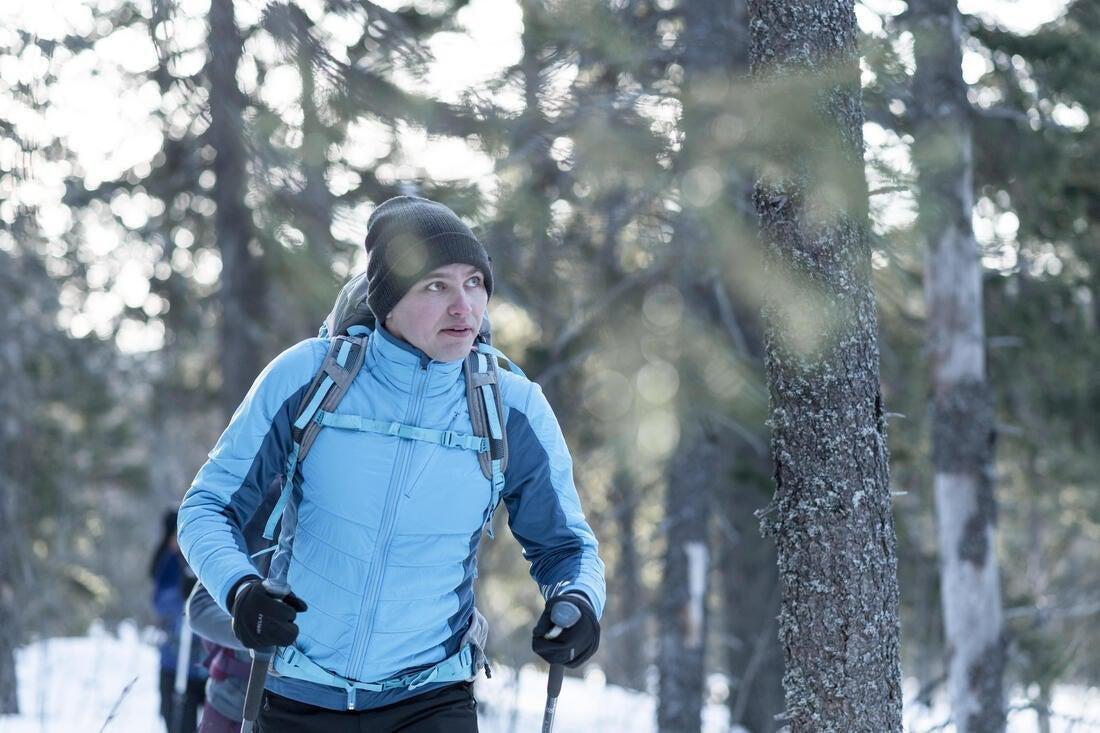 Men Snow Hiking Warm Water Repellent Stretch Trousers Sh500 X-Warm, Black, No Color, large image number 12