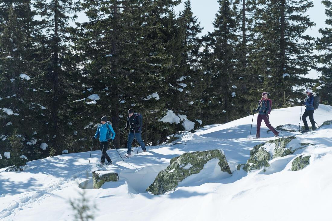 Men Snow Hiking Warm Water Repellent Stretch Trousers Sh500 X-Warm, Black, No Color, large image number 13