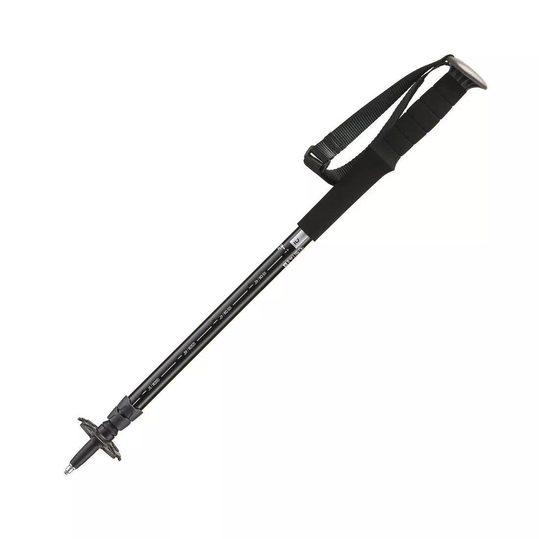 FORCLAZ - Easy Adjust Country Walking Pole A200, Black