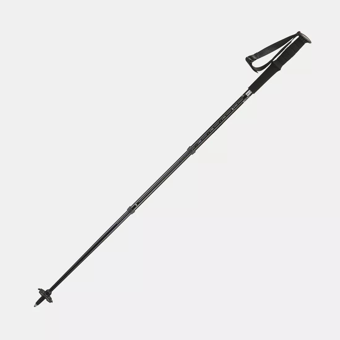 FORCLAZ - Easy Adjust Country Walking Pole A200, Black