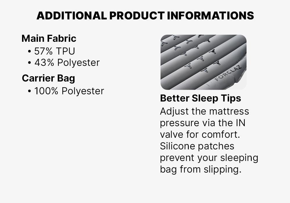 Air Short Inflatable Mattress, Grey, No Color, large image number 10