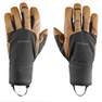 FORCLAZ - Adult Waterproof Leather Gloves, Brown