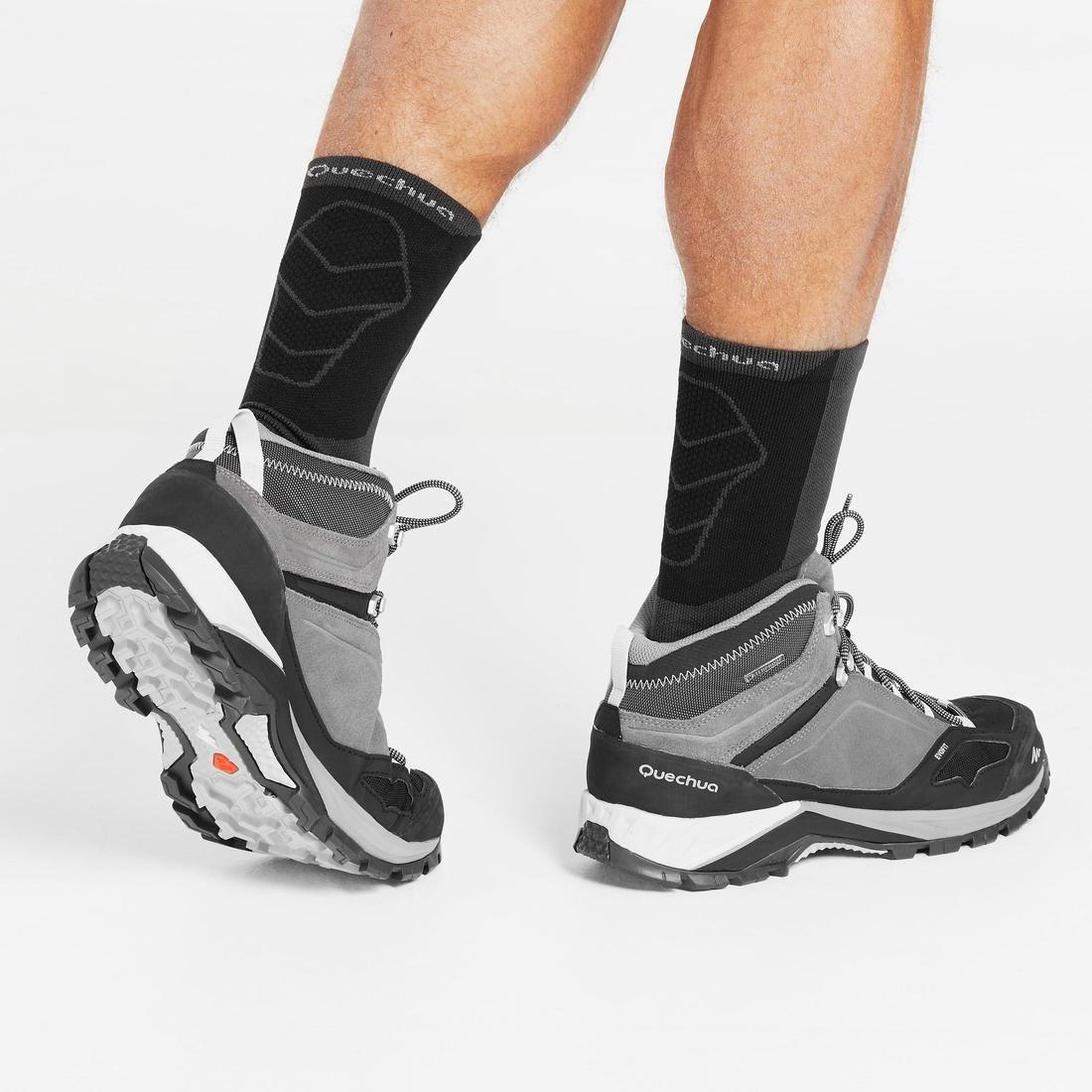 Mens Waterproof Mountain Hiking Shoes - Mh500 Mid, Grey, No Color, large image number 4