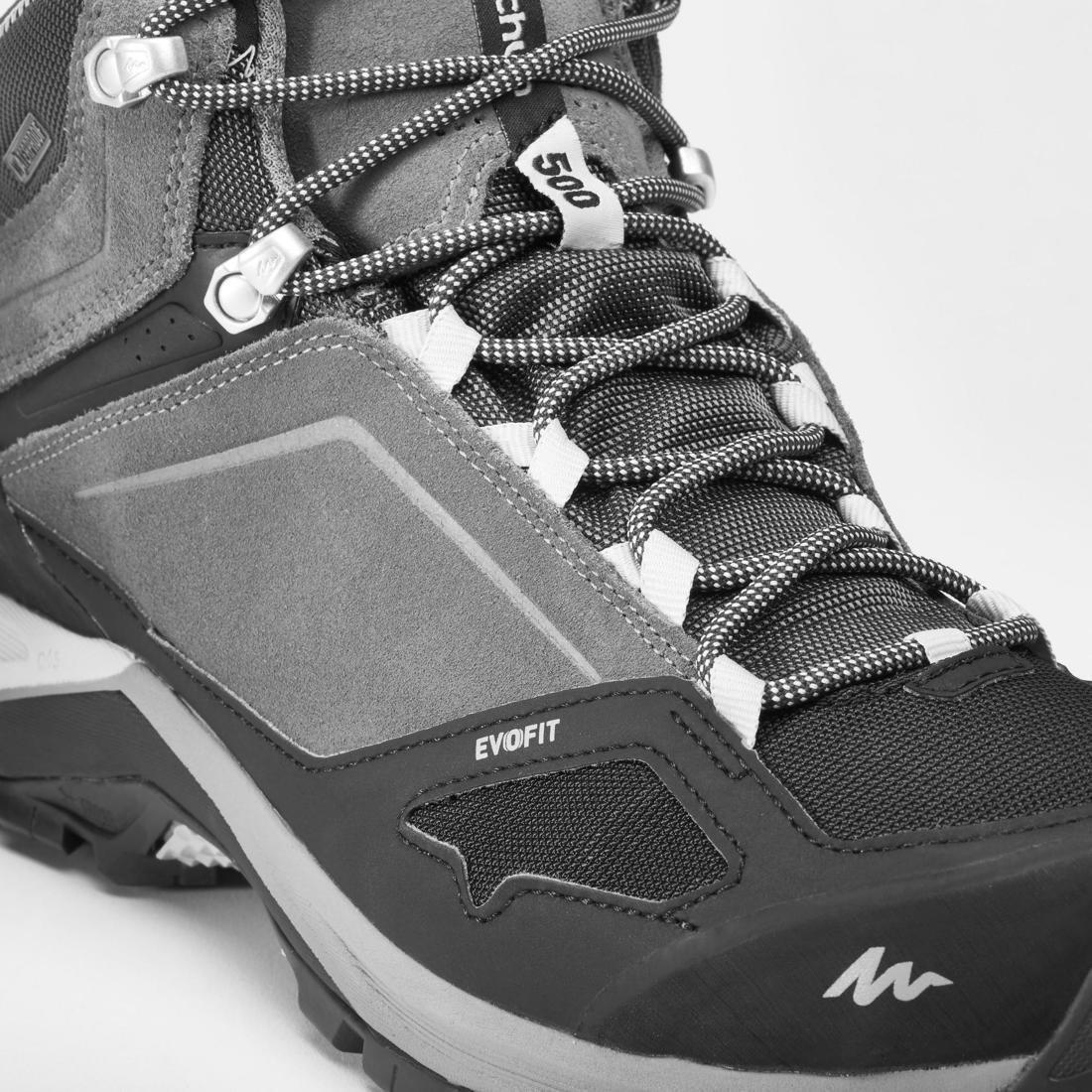 Mens Waterproof Mountain Hiking Shoes - Mh500 Mid, Grey, , large image number 5