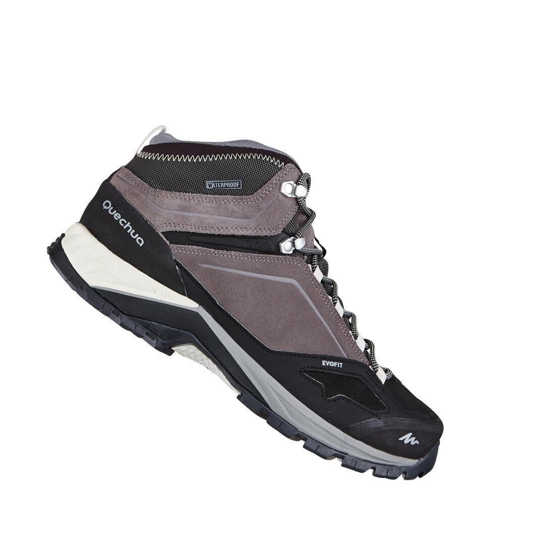 Mens Waterproof Mountain Hiking Shoes - Mh500 Mid, Grey, , large image number 6