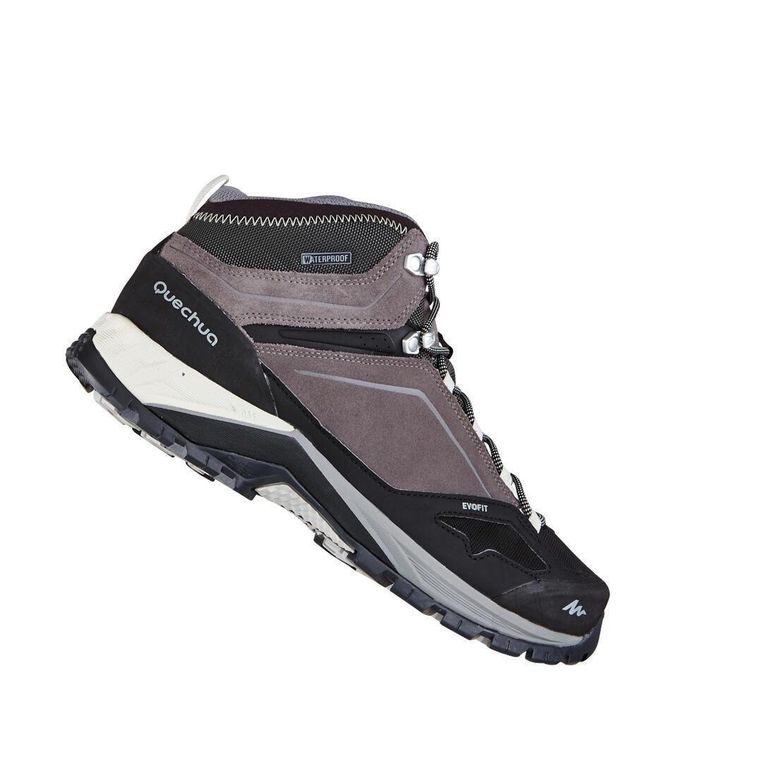 Mens Waterproof Mountain Hiking Shoes - Mh500 Mid, Grey, , large image number 7