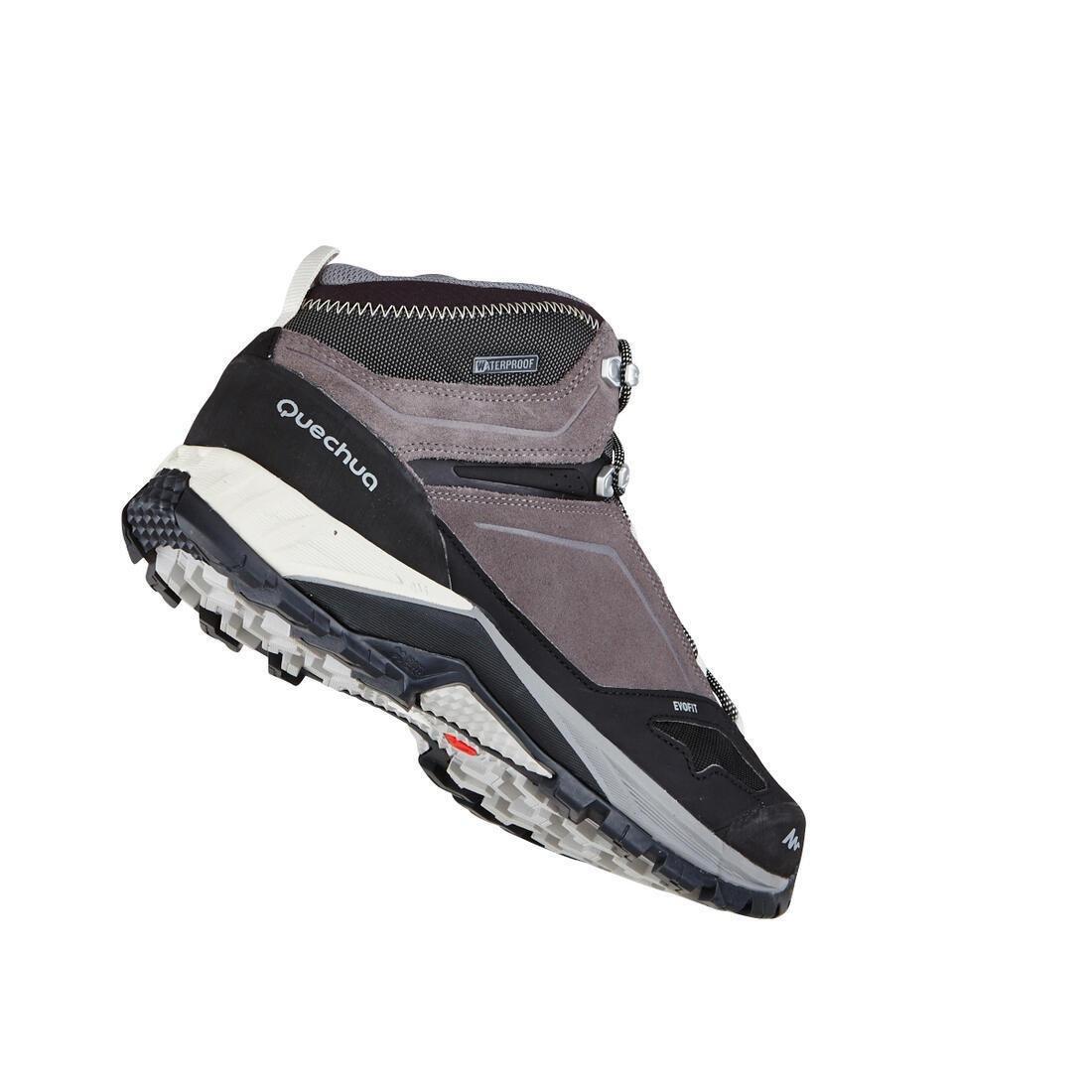 Mens Waterproof Mountain Hiking Shoes - Mh500 Mid, Grey, , large image number 8