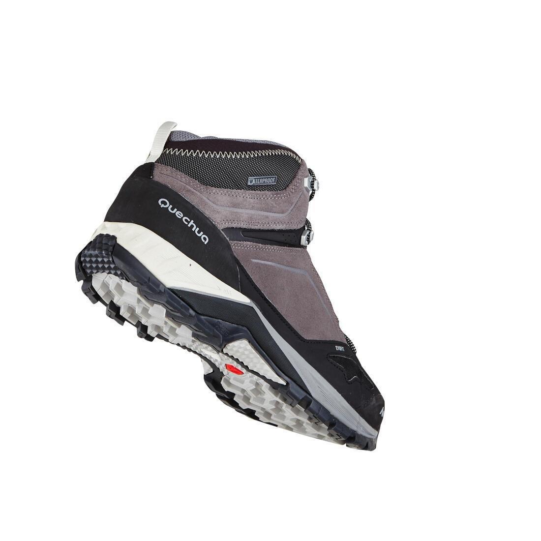 Mens Waterproof Mountain Hiking Shoes - Mh500 Mid, Grey, , large image number 9
