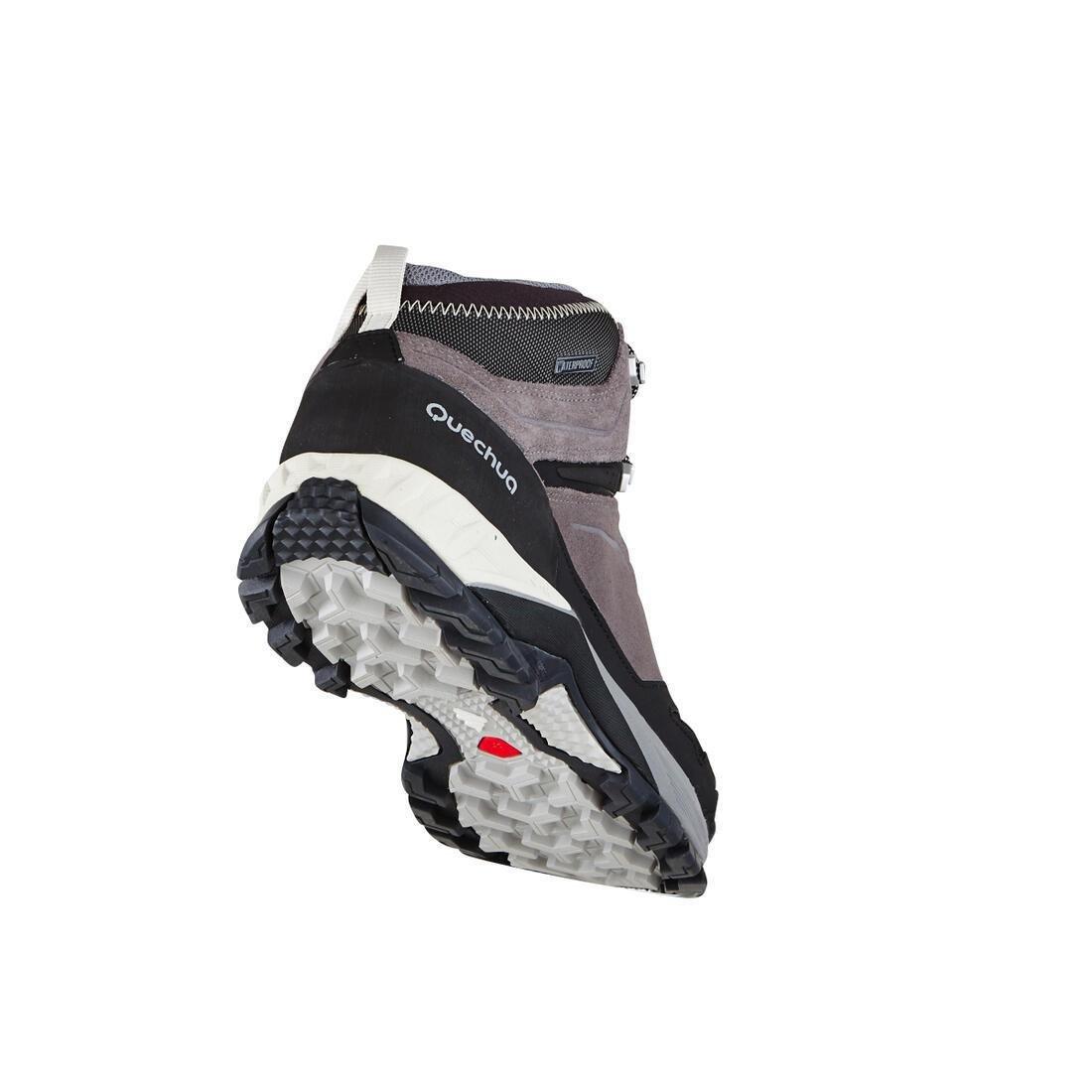 Mens Waterproof Mountain Hiking Shoes - Mh500 Mid, Grey, , large image number 10