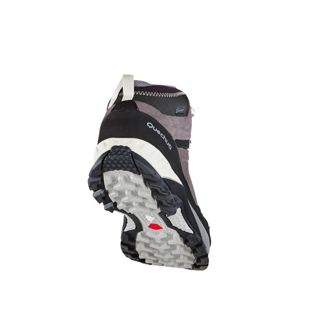 Mens Waterproof Mountain Hiking Shoes - Mh500 Mid, Grey, , large image number 11