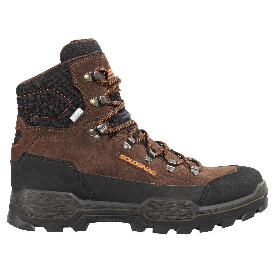 WATERPROOF ROBUST HUNTING BOOTS CROSSHUNT 500 - BROWN, , large image number 3