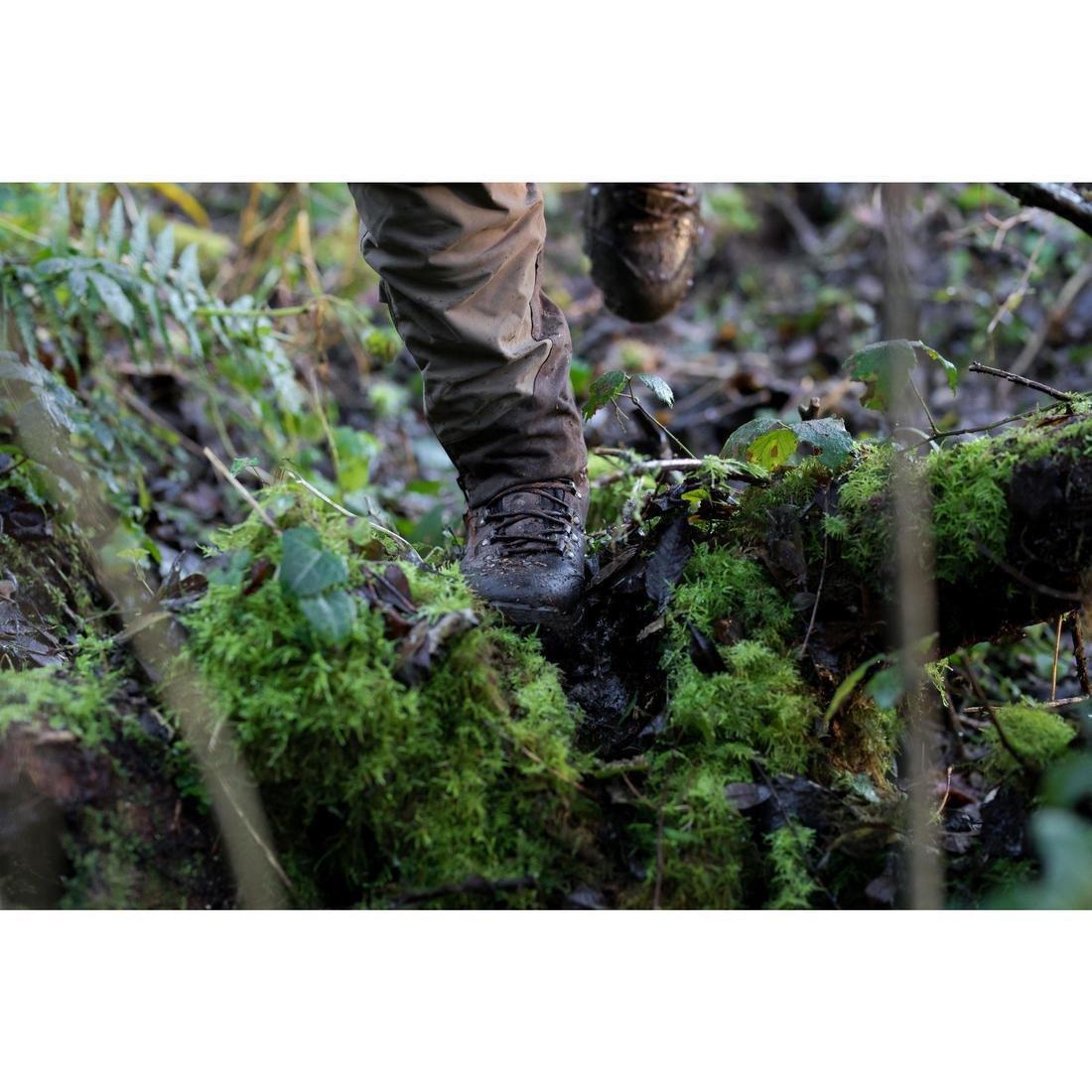 WATERPROOF ROBUST HUNTING BOOTS CROSSHUNT 500 - BROWN, , large image number 7
