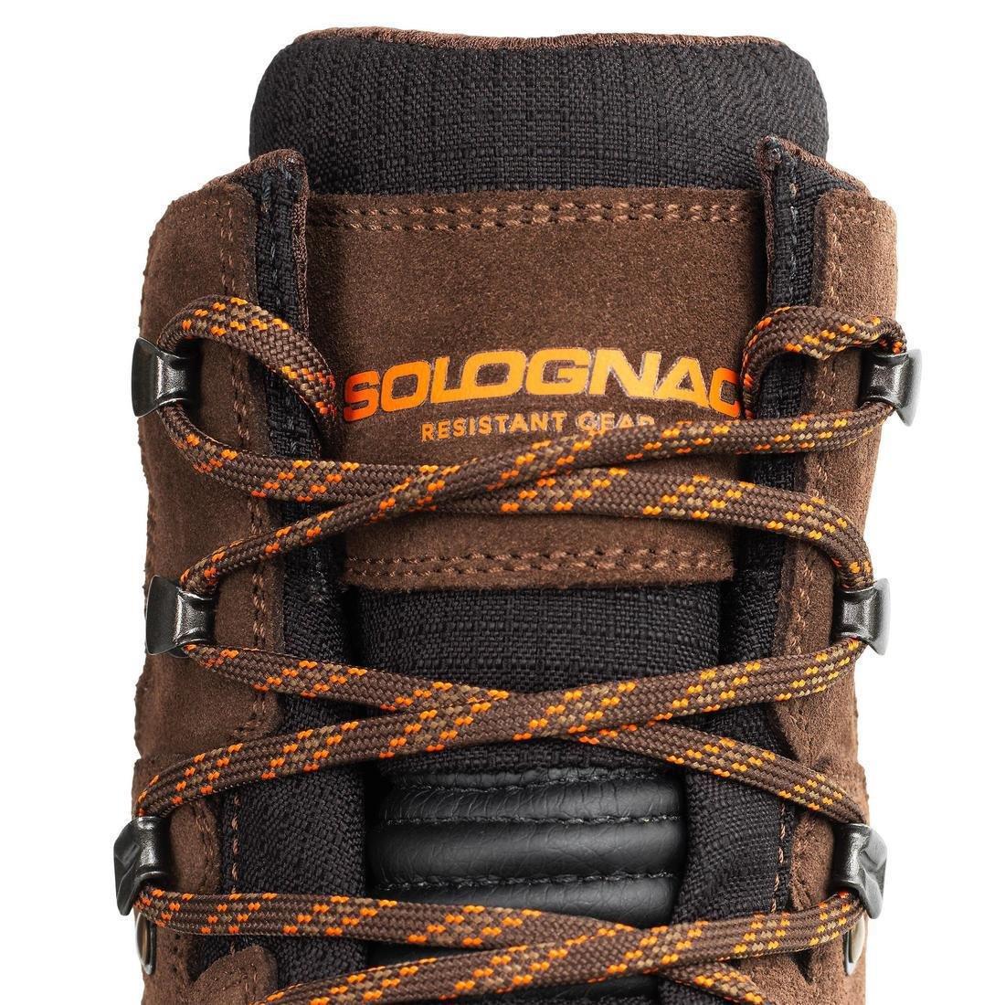 WATERPROOF ROBUST HUNTING BOOTS CROSSHUNT 500 - BROWN, , large image number 14
